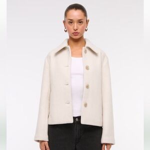 Women’s Abercrombie Wool-blend Short Coat Size Medium